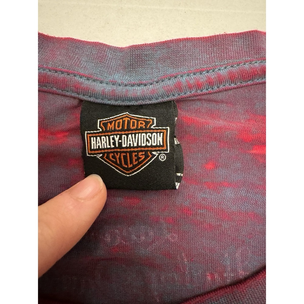Harley Davidson Women's Top Size XL V Neck Purple Red Laconia New Hampshire - Picture 3 of 6